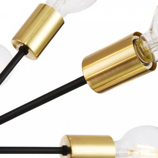 Żyrandol Jackson - kolor złoty, Czarny - T546PL-12B