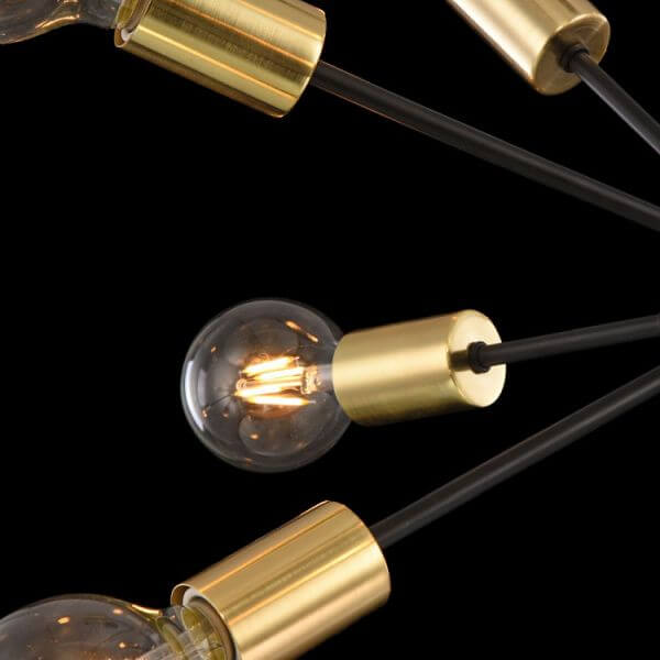 Żyrandol Jackson - kolor złoty, Czarny - T546PL-12B