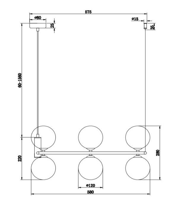 Żyrandol Ring - kolor biały - MOD013PL-06W