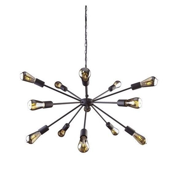 Żyrandol Rod - kolor Czarny - 9733