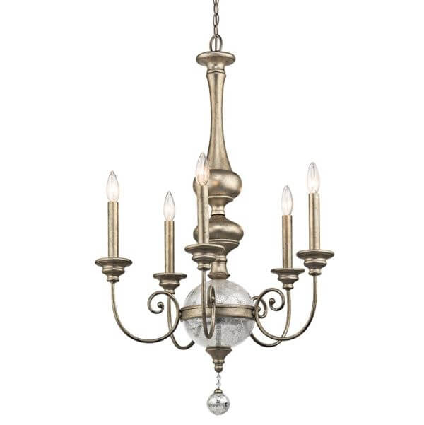 Żyrandol Rosalie - kolor srebrny, złoty - KL/ROSALIE/5B