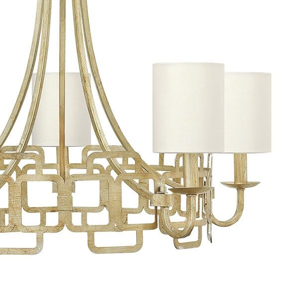 Żyrandol Sabina - kolor biały, srebrny - HK/SABINA5