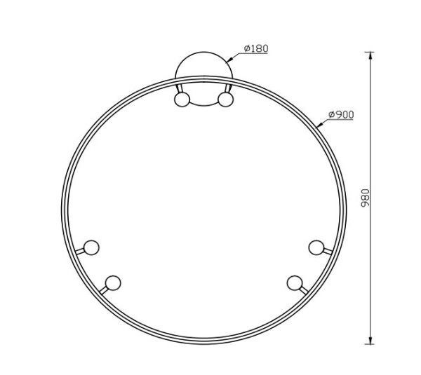 Żyrandol Satellite - kolor Czarny - MOD102PL-L42B