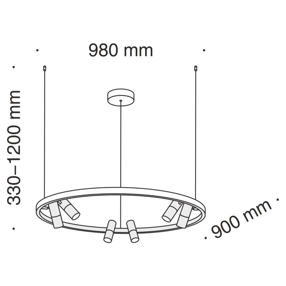 Żyrandol Satellite - kolor Czarny - MOD102PL-L42B