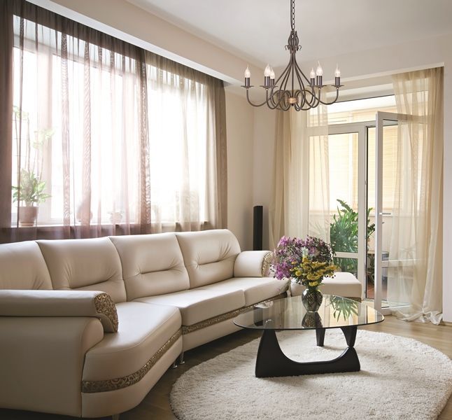 Żyrandol Windermere - kolor brązowy - WM6