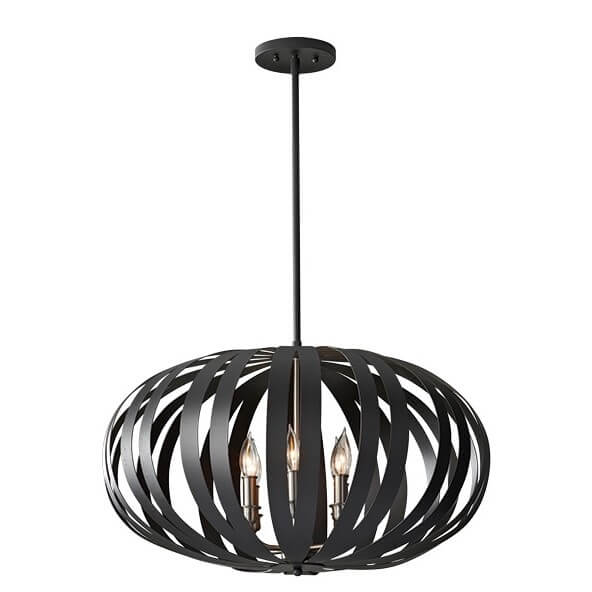 Żyrandol Woodstock - kolor Czarny - FE/WOODSTOCK/P/L