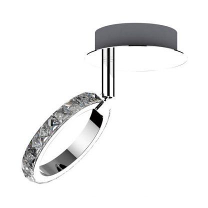 Połyskująca lampa sufitowa ze szklanymi kryształkami