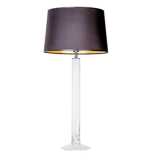 Lampa stołowa Fjord  - kolor połysk, transparentny, Czarny - L207061227