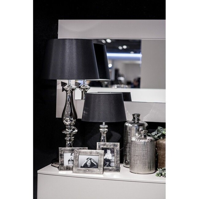 Lampa stołowa Louvre Platinum - kolor miedź, srebrny, Czarny - L203161255