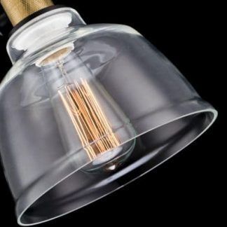 szklana lampa wisząca do jadalni złote detale