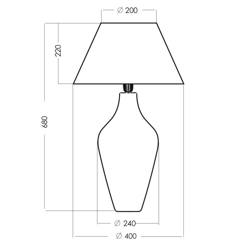 Lampa stołowa Valencia - kolor biały, transparentny - L010031215