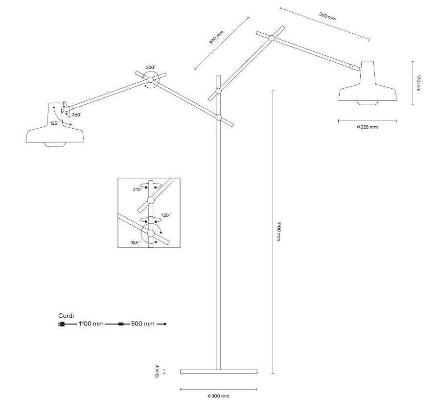 Lampa podłogowa Arigato - AR-F2w