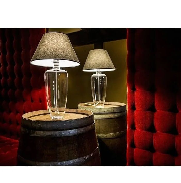 Lampa stołowa Bilbao - kolor transparentny, Szary - L019031203