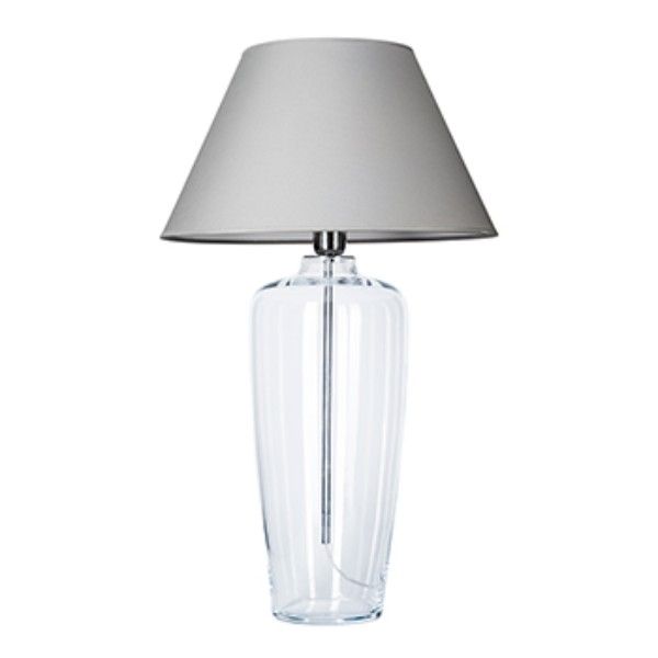 Lampa stołowa Bilbao - kolor transparentny, Szary - L019031203