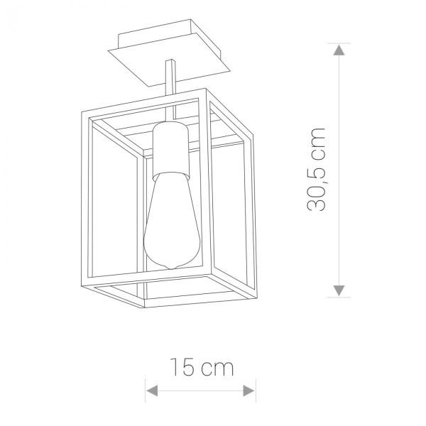 Lampa sufitowa Crate - kolor Czarny - 9045