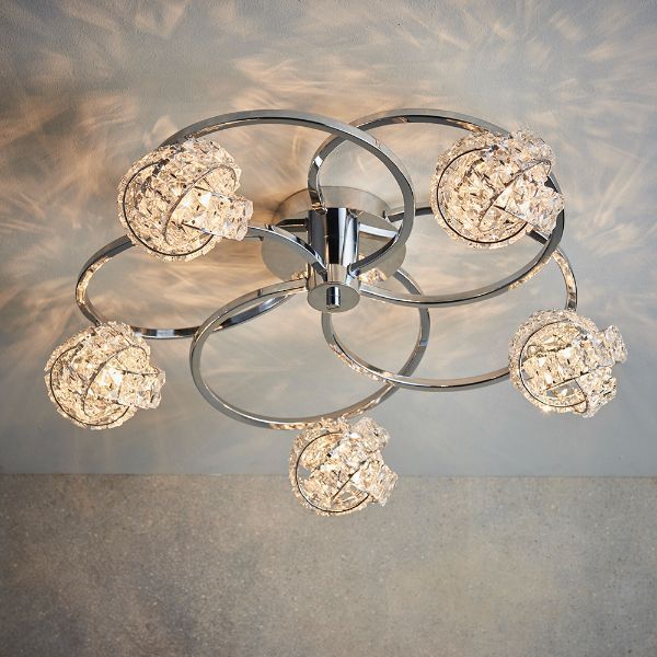 Lampa sufitowa Talia - kolor srebrny - 76595