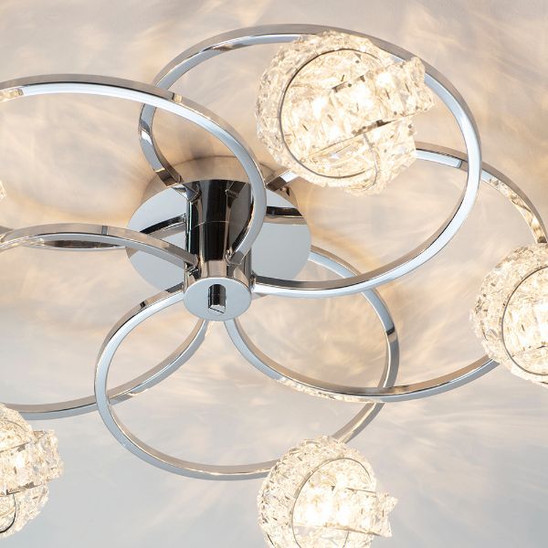 Lampa sufitowa Talia - kolor srebrny - 76595