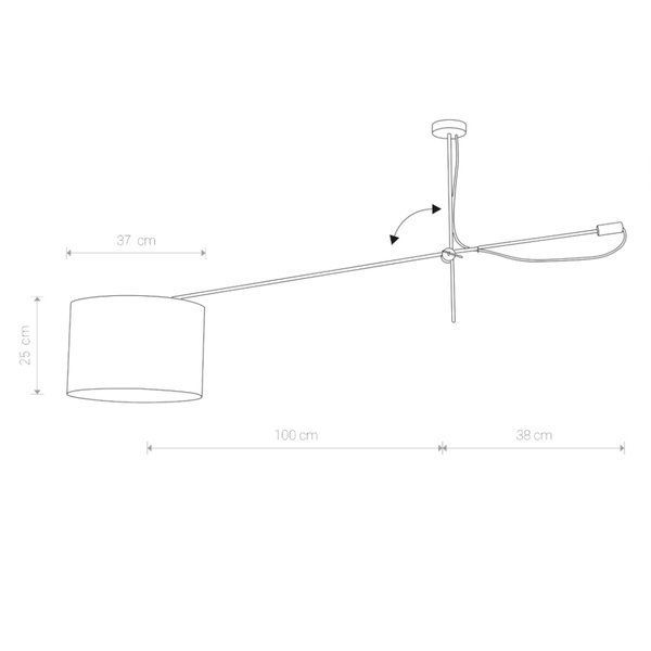 Lampa sufitowa Viper - kolor złoty, Czarny - 6641