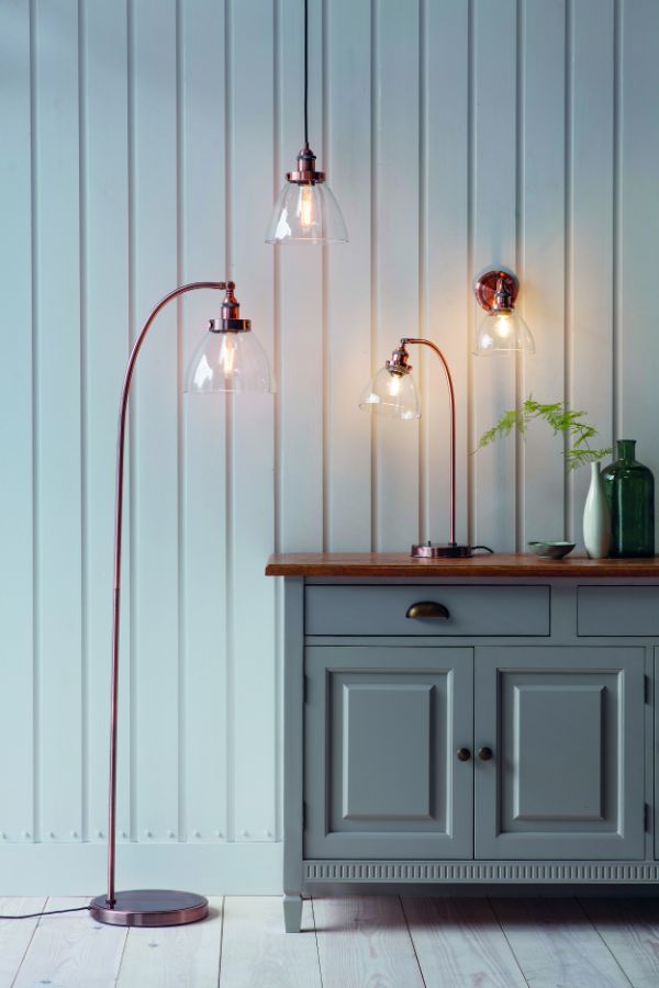 Lampa wisząca Hansen - kolor miedź, transparentny - 76332