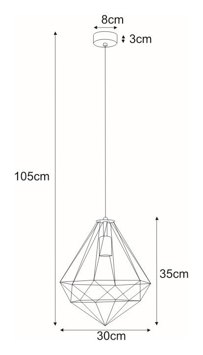 Lampa wisząca Marko - kolor Czarny - K-4000