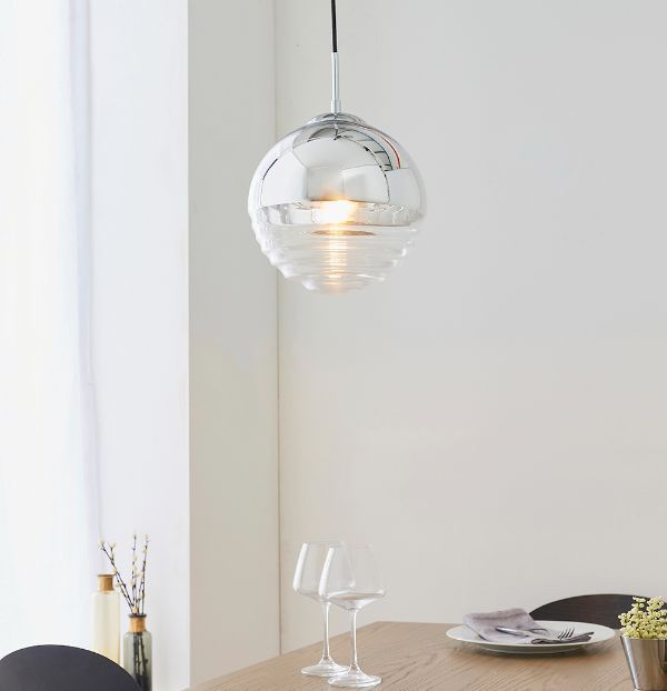 Lampa wisząca Paloma - kolor srebrny, transparentny - 68959