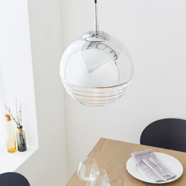 Lampa wisząca Paloma - kolor srebrny, transparentny - 68959