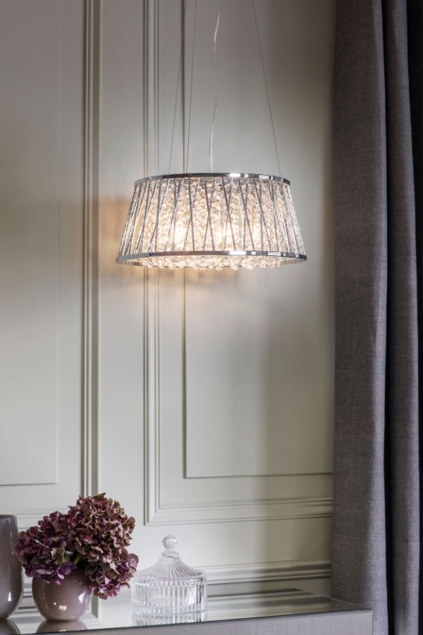 Lampa wisząca Sophia - kolor srebrny - 76694