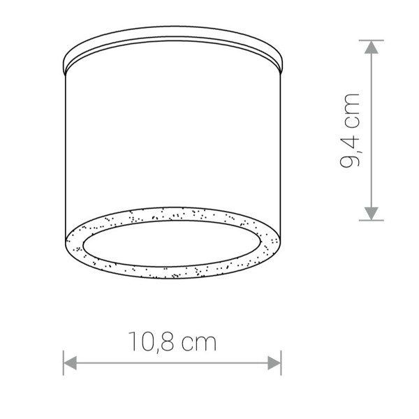 Oczko - spot Hexa - kolor Czarny - 9565