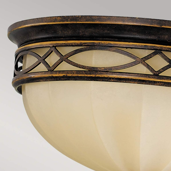 Plafon Eleonor - kolor beżowy, brązowy - FE/DRAWINGRM/FB