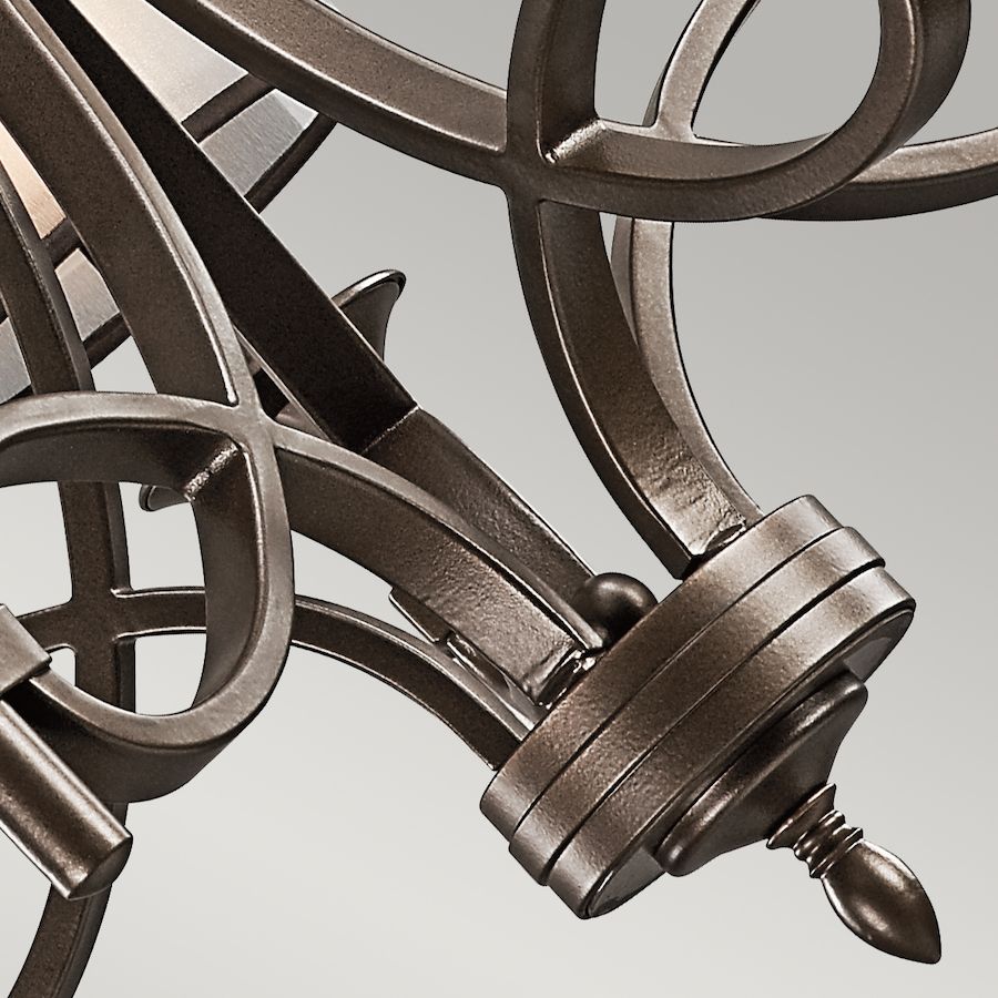 Żyrandol Simple - kolor beżowy, brązowy - KL/LACEY5 MB