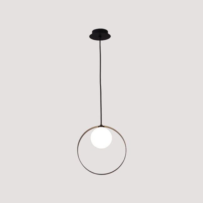 Designerska lampa wisząca Tula - czarna - nowoczesne wnętrze