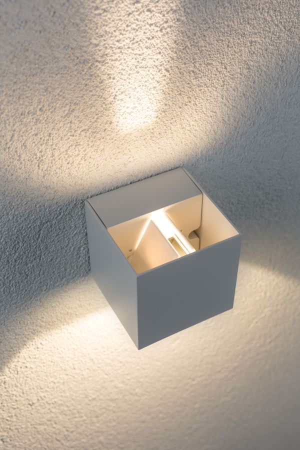 Biały kinkiet Cybo - IP65, zewnętrzny na ścianę domu