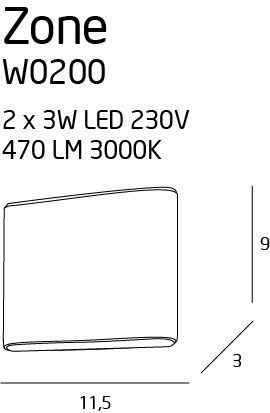 Kinkiet Zone na klatkę schodową