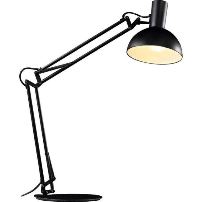 czarna lampa biurkowa na stolik - skłądana