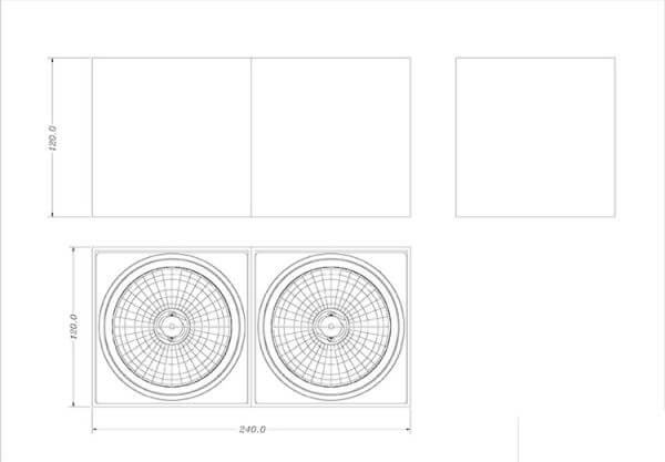 Lampa sufitowa Box na korytarz