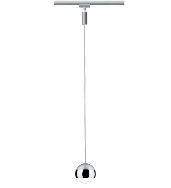 Lampa wisząca Capsule II - chrom, system szynowy