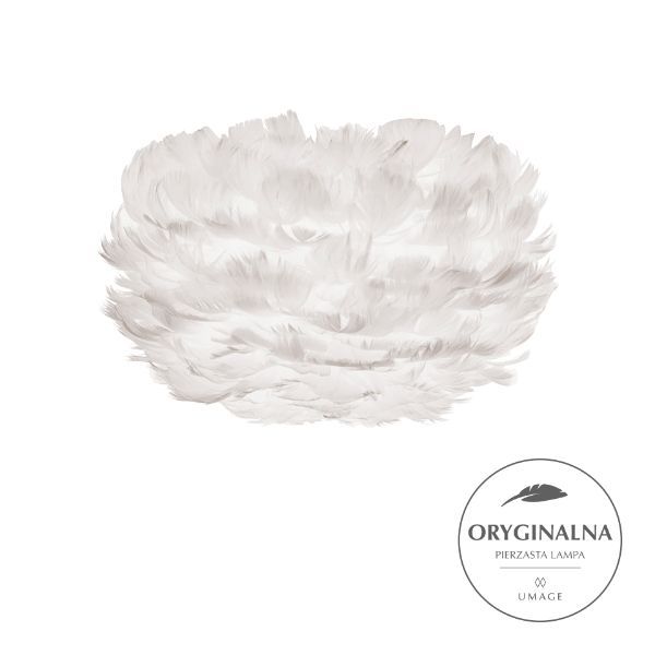 Biała lampa wisząca Eos XS - Umage - naturalne pióra