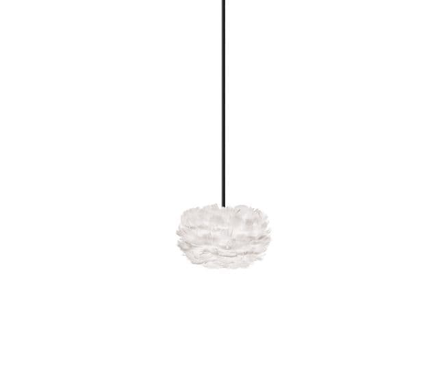 Biała lampa wisząca Eos XS - Umage - naturalne pióra