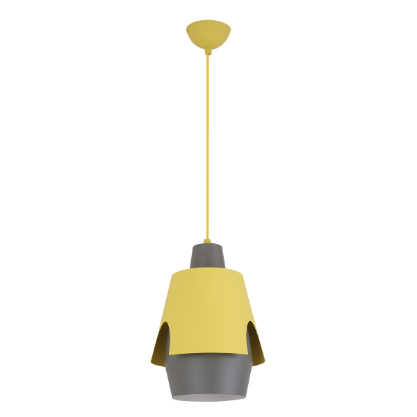 szaro żółta lampa dekoracyjna do pokoju dziecięcego