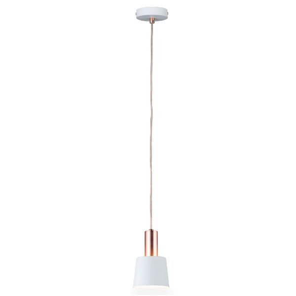 Lampa wisząca Haldar nad stolik kawowy w salonie