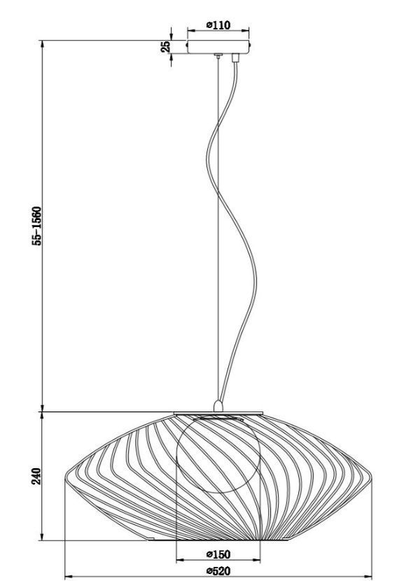 Lampa wisząca Plec do pokoju dziennego