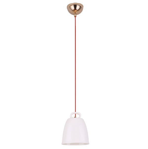 biało czerwona lampa wisząca do biura i gabinetu