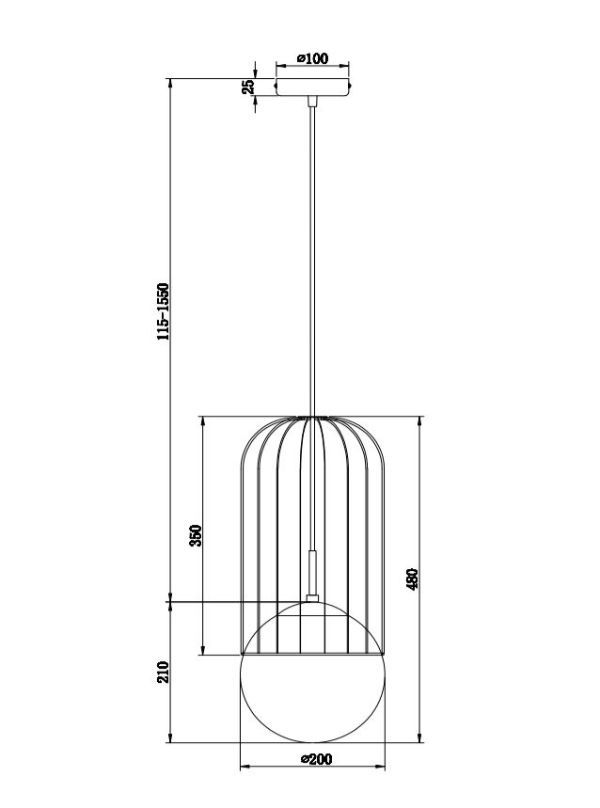 Lampa wisząca Telford do kuchni lub jadalni