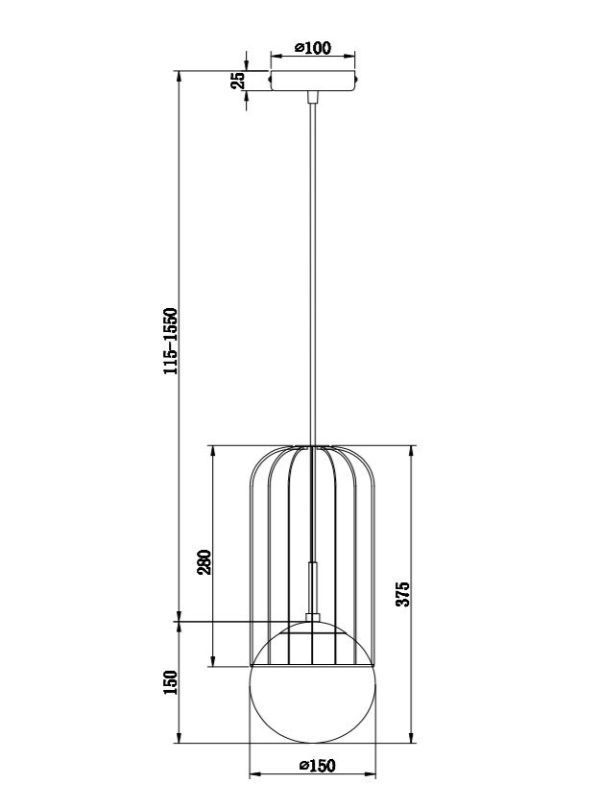 Lampa wisząca Telford do nowoczesnej sypialni