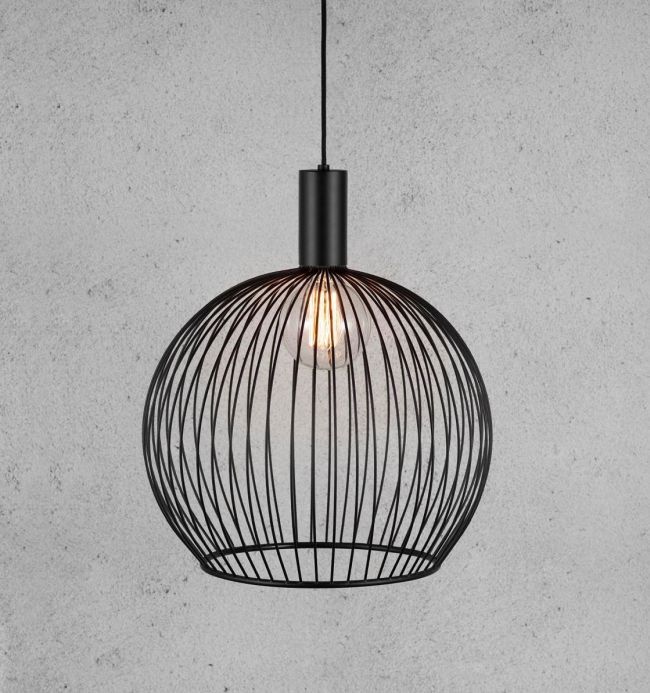 Metalowa lampa wisząca nad stół w kuchni Aver 50 - czarna