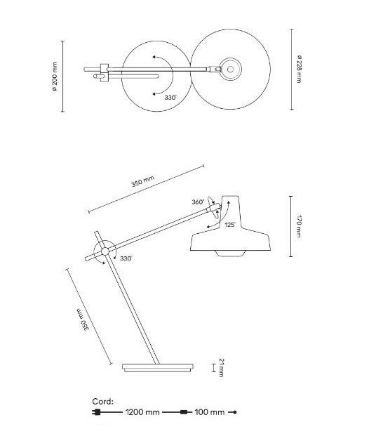 Nieduża lampa biurkowa Arigato - Grupa Products