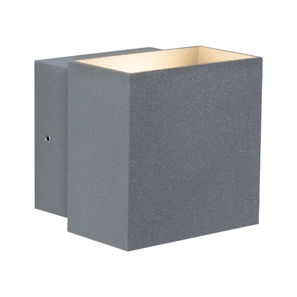 Szary kinkiet zewnętrzny Cybo - IP65 na elewację domu