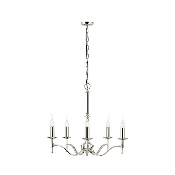 Srebrny żyrandol Stanford - Interiors - new hampton