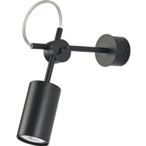 Nowoczesny czarny kinkiet Eye - łamany i regulowany