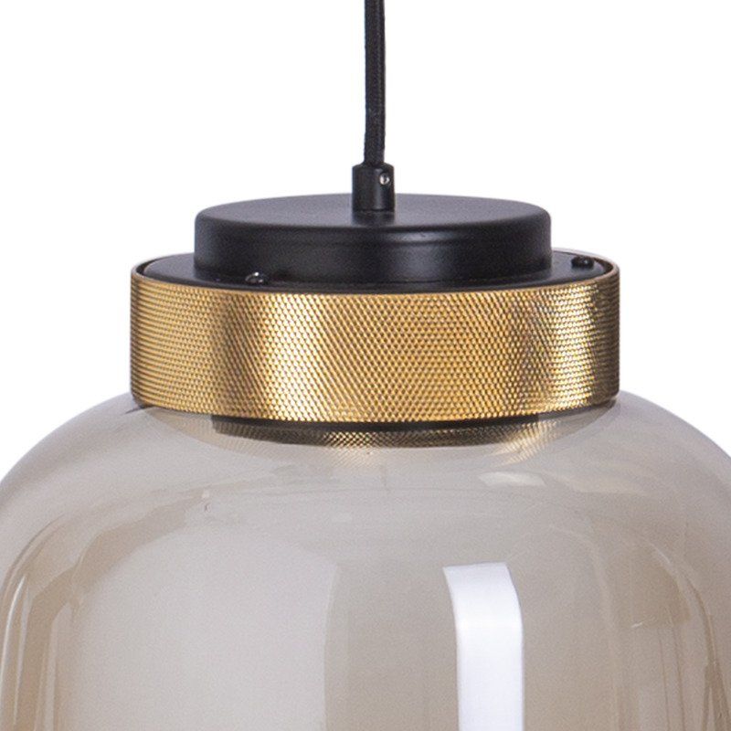 Bursztynowa lampa Boom LED - szklany klosz
